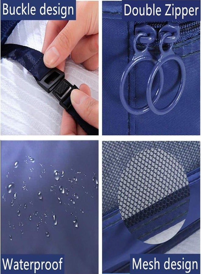 فوركلز مجموعة مكعبات التعبئة للسفر من فوركلز، 7 قطع | منظمات حقائب موفرة للمساحة مع سحاب إغلاق سلس | منظمات تخزين سفر خفيفة الوزن ومتينة | مثالية للملابس ومستحضرات التجميل والمكياج (أزرق داكن) - Image 5